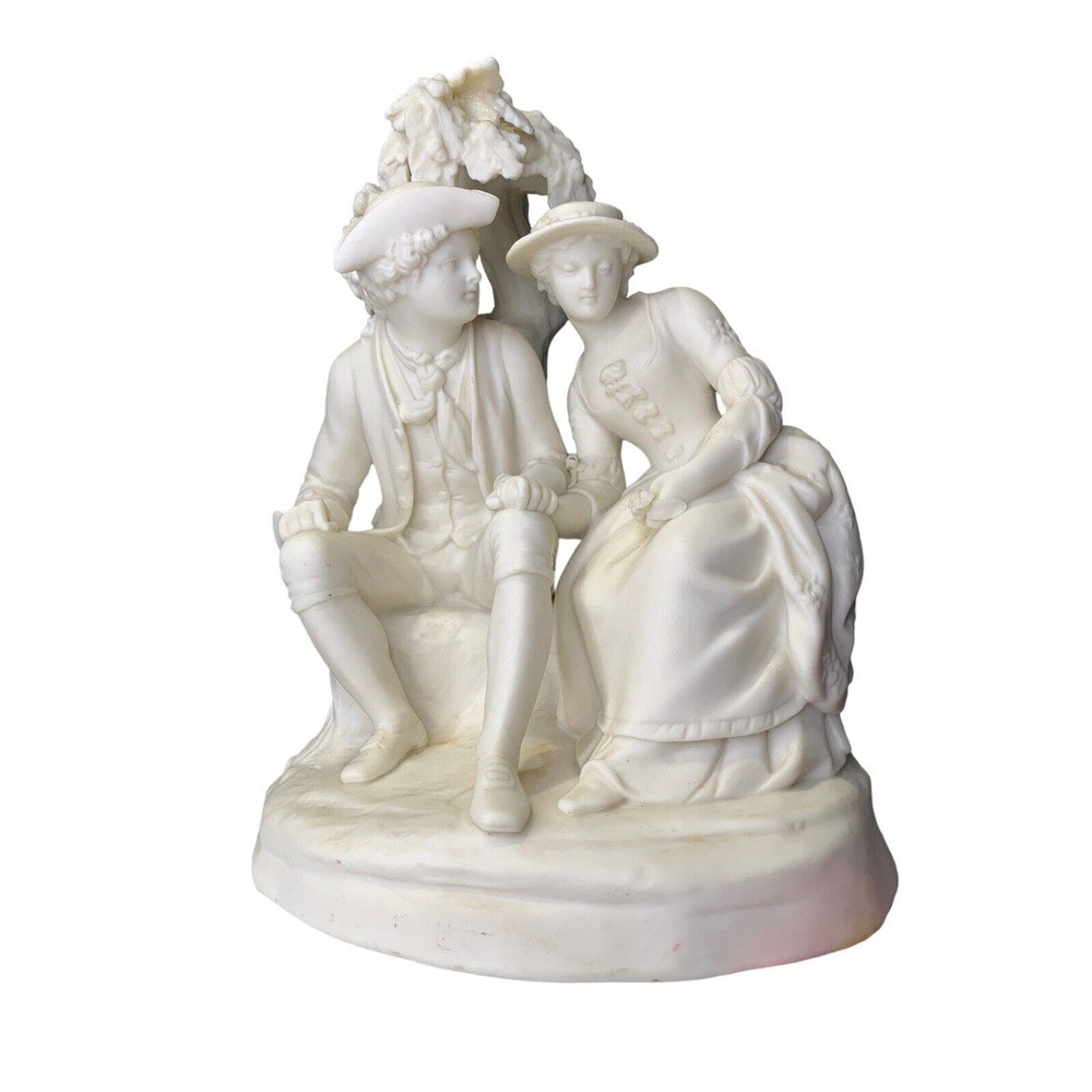 Copeland Parian Ware Romeo‎ and Juliet 1880 Biscuit Ware Large Group Figurine